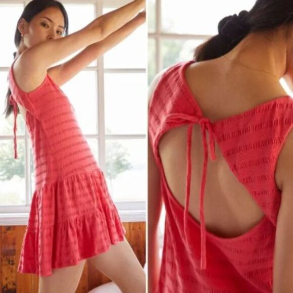 NWT Anthropologie Flounced Open-Back Mini Dress | S - Picture 2 of 6